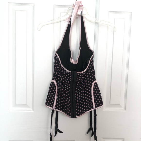 Coquette Polka Dot Halterneck Corset Lingerie - Picture 6 of 10
